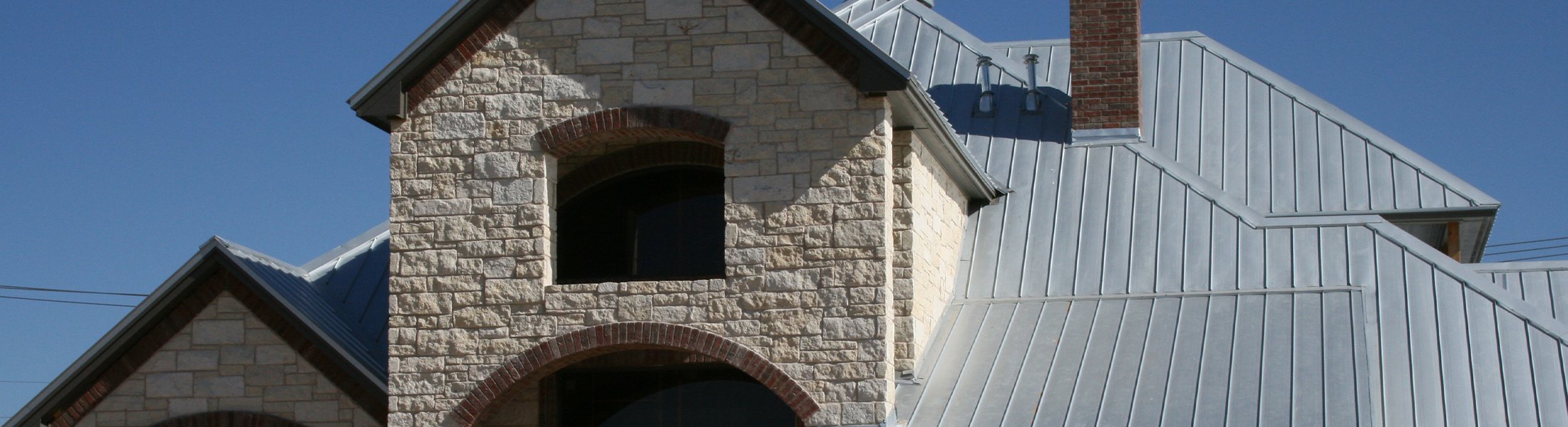 Gray metal roof on a home